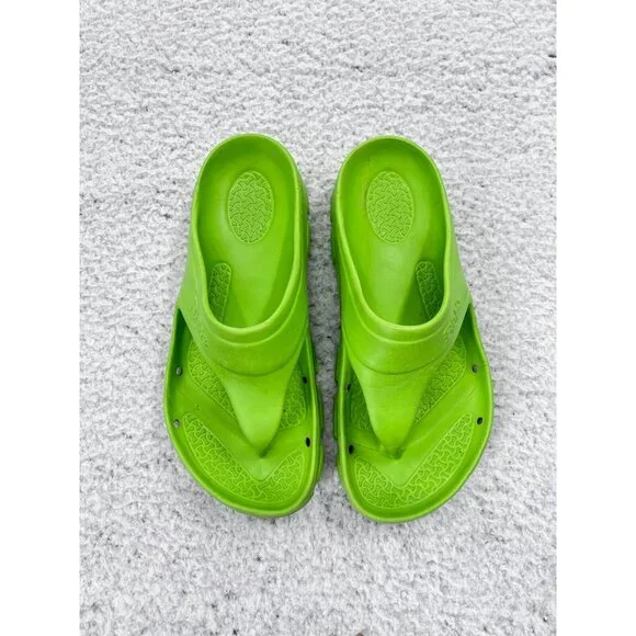 Women's Birkenstock Lime Green Flip Flop Thong Sandals Size 38 - Picture 2 of 9